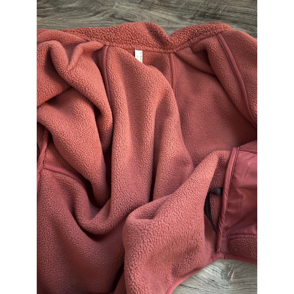 FP Movement Free People Hit the Slopes Fleece Jacket Rust Red Size XS - Picture 4 of 8